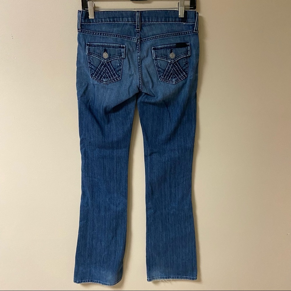 7 For All Mankind Size 26 Jeans Blue Midrise Bootcut Y2K - Picture 5 of 8